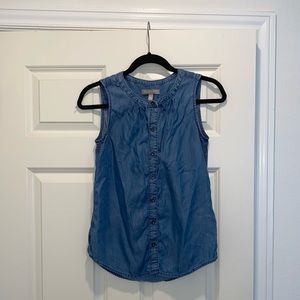 Banana Republic Denim Style Button Front Tank Top